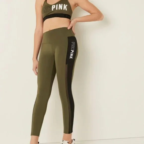PINK ULTIMATE V HIGH WAIST 7/8 LEGGING WITH MESH - Picture 3 of 5